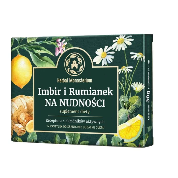 Imbir i Rumianek NA NUDNOŚCI 12past Herbal Pharmaceuticals