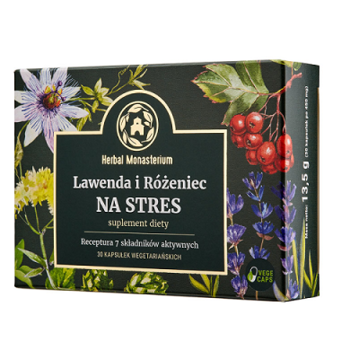 Lawenda i Różeniec na stres 30 kapsułek Herbal Pharmaceuticals