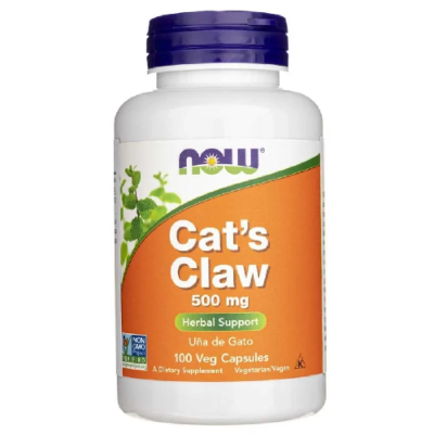 Koci Pazur Cat's Claw (czepota puszysta, vilcacora) 500mg 100kaps Now Foods