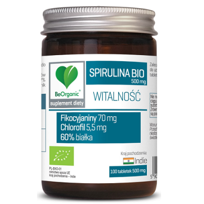 SPIRULINA BIO 500 mg x 100 tabletek BeOrganic