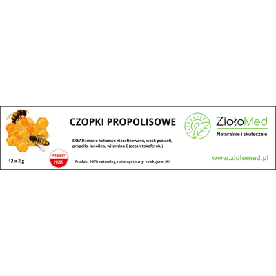 Czopki propolisowe  z dodatkiem witaminy E