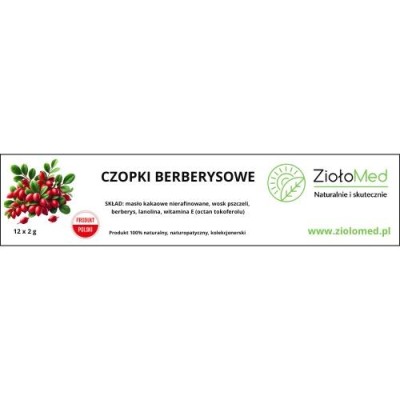 Czopki berberysowe 12x2g