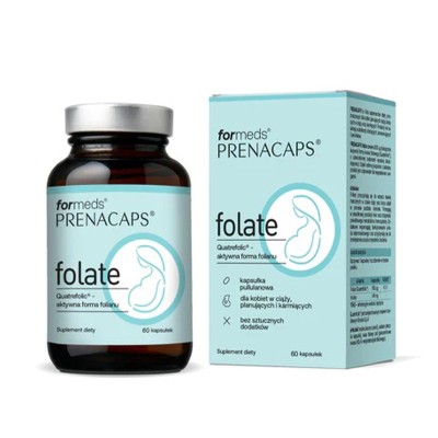Kwas foliowy Prenacaps folate (witamina B9) 60kaps ForMeds Kwas foliowy Prenacaps folate (witamina B9) 60kaps ForMeds