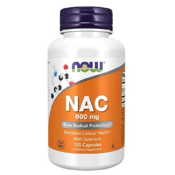 NAC N-Acetylocysteina 600mg 100kaps Now Foods