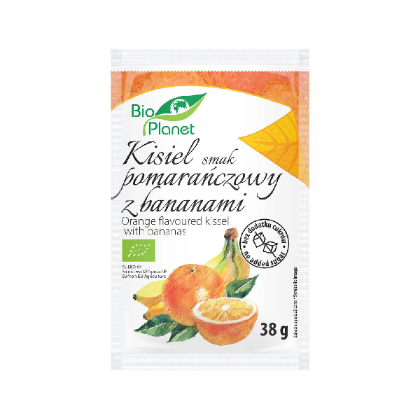 KISIEL O SMAKU POMARAŃCZOWYM Z BANANAMI BIO 38 g - BIO PLANET
