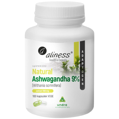 Ashwagandha naturalna 560mg 9% 100kaps Aliness Ashwagandha naturalna 560mg 9% 100kaps Aliness