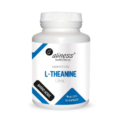 L-teanina (L-Theanine) 200mg 100 kapsułek Aliness