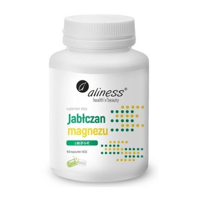 Magnez Jabłczan 140mg z B6 100kaps Aliness