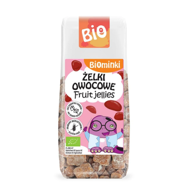 ŻELKI OWOCOWE BEZ ŻELATYNY BEZGLUTENOWE BIO 75 g - BIOMINKI