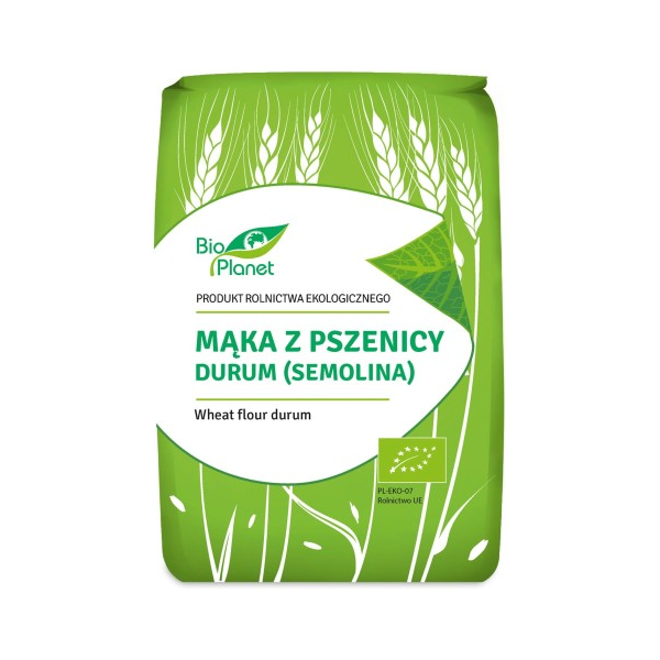 MĄKA Z PSZENICY DURUM (SEMOLINA) BIO 1 kg - BIO PLANET