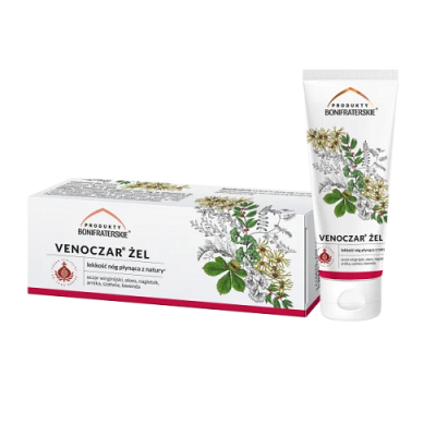 Venoczar żel 75g Produkty Bonifraterskie (żylaki, ciężkie nogi) Venoczar żel 75g Produkty Bonifraterskie (żylaki, ciężkie nogi)