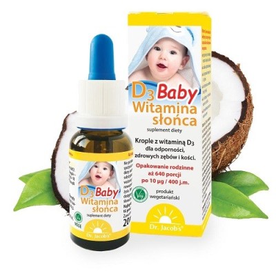Witamina D3 Baby 400IU 20ml Dr Jacobs Witamina D3 Baby 400IU 20ml Dr Jacobs