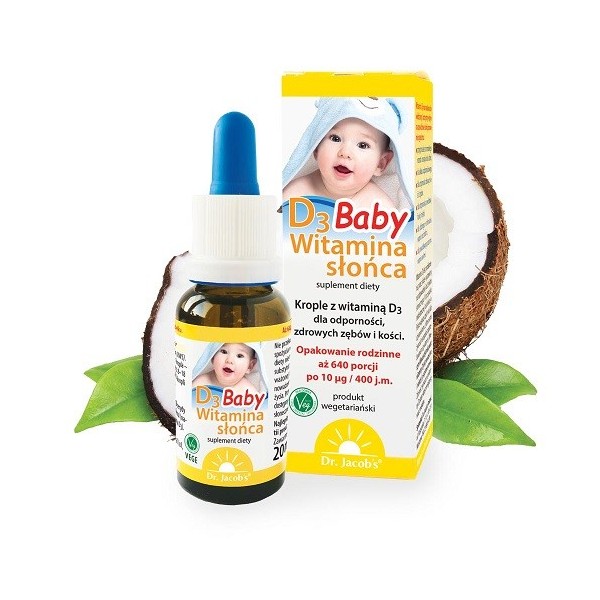 Witamina D3 Baby 400IU 20ml Dr Jacobs