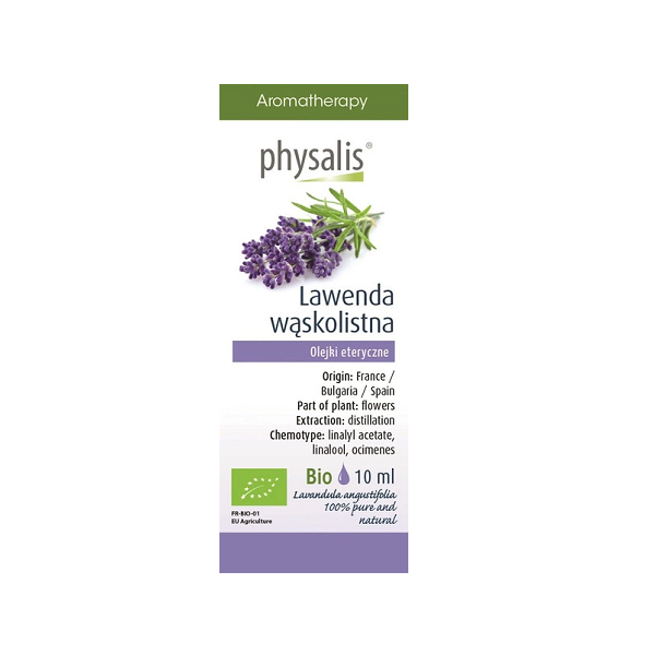 OLEJEK ETERYCZNY LAWENDA WĄSKOLISTNA BIO 10 ml - PHYSALIS