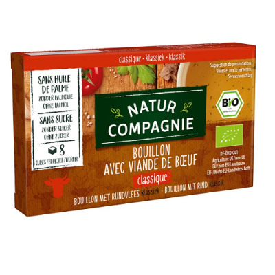 BULION - KOSTKI WOŁOWE BEZ DODATKU CUKRÓW BIO (8 x 12 g) 96 g - NATUR COMPAGNIE BULION - KOSTKI WOŁOWE BEZ DODATKU CUKRÓW BIO (8 x 12 g) 96 g - NATUR COMPAGNIE