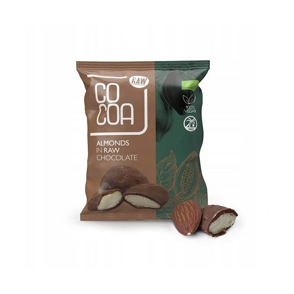 MIGDAŁY W SUROWEJ CZEKOLADZIE BIO 70 g - COCOA