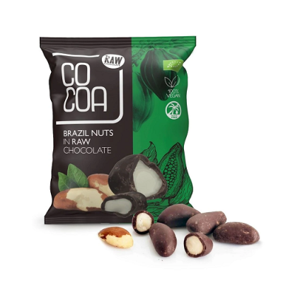 ORZECHY BRAZYLIJSKIE W SUROWEJ CZEKOLADZIE BIO 70 g - COCOA