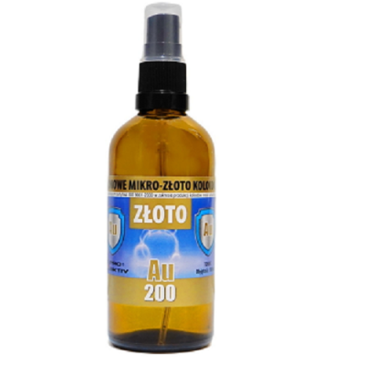Złoto koloidalne niejonowane spray Au 200, 20ppm 100ml ProActiv