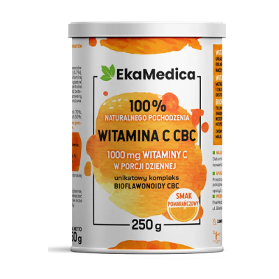 Witamina C 1000 CBC drobnomielona 250g EkaMedica