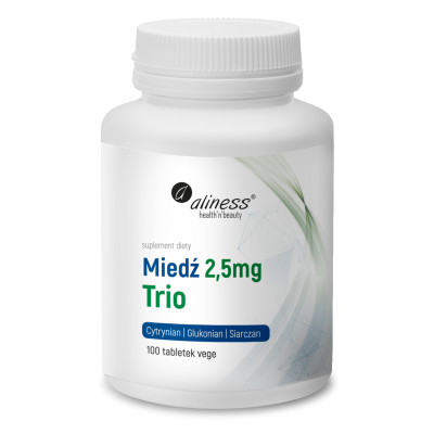 Miedź trio 2,5mg 100tabl Aliness