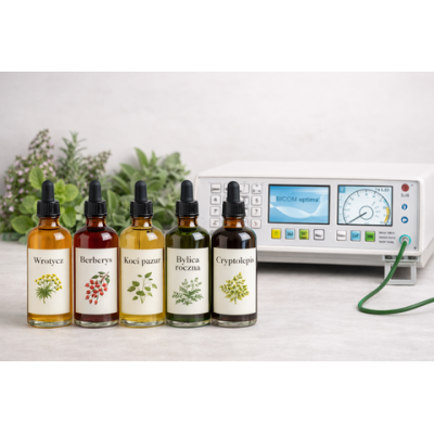 Zapis biorezonansowy na preparacie ziołowym