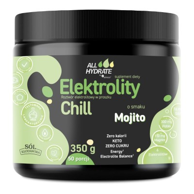 ALLHydrate, Elektrolity CHILL o smaku Mojito 350 g, 50 porcji
