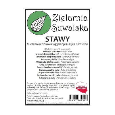 Mieszanka ziołowa Stawy 200g Zielarnia Suwalska