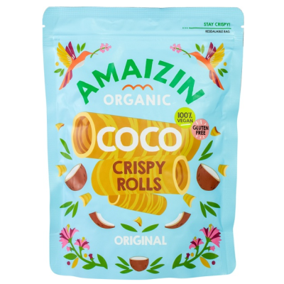 Rurki Waflowe Kokosowe bezglutenowe BIO 140 g AMAIZIN