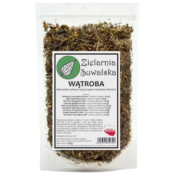 Mieszanka ziołowa Wątroba Zielarnia Suwalska 170 g wg Andreasa Moritza