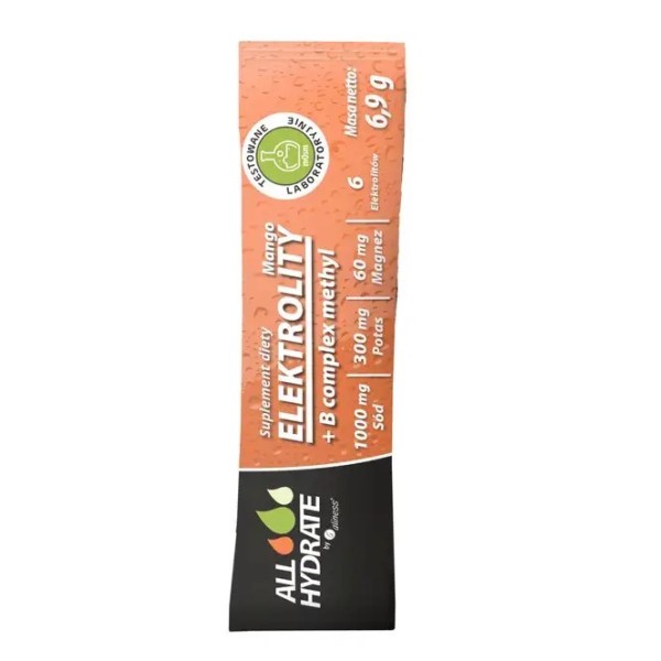 Elektrolity Mango+Bcomplex 6g Stick saszetka AllHydrate