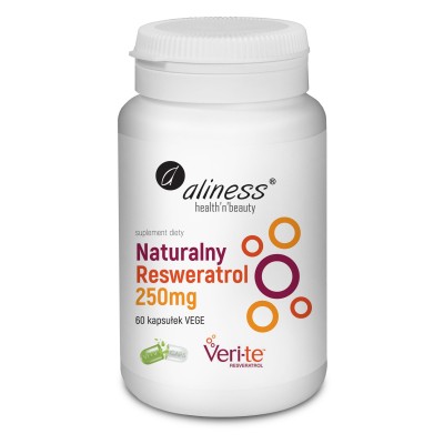 Naturalny Resweratrol Veri-Te 250mg x 60 Vege kaps Aliness