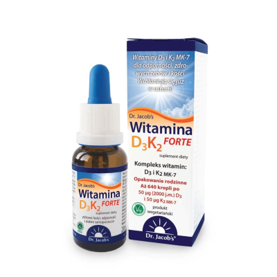 Witamina D3 K2 MK7 FORTE 2000IU 20ml Dr Jacobs