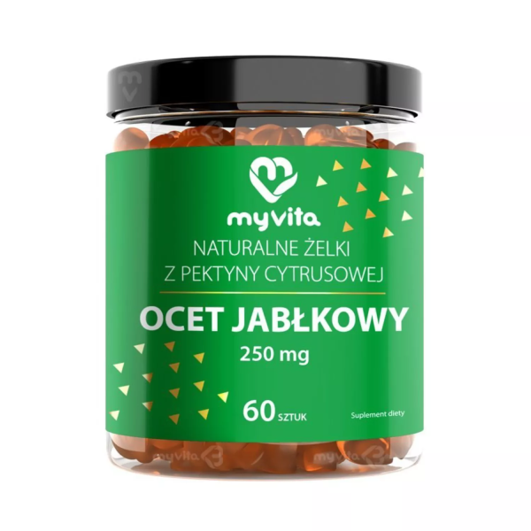 Żelki naturalne Ocet jabłkowy 60 szt MyVita