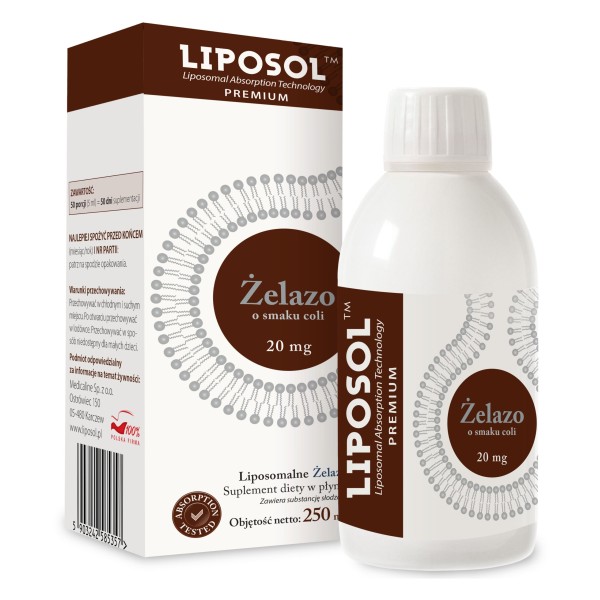 Liposomalne Żelazo 20mg 250ml smak cola Aliness