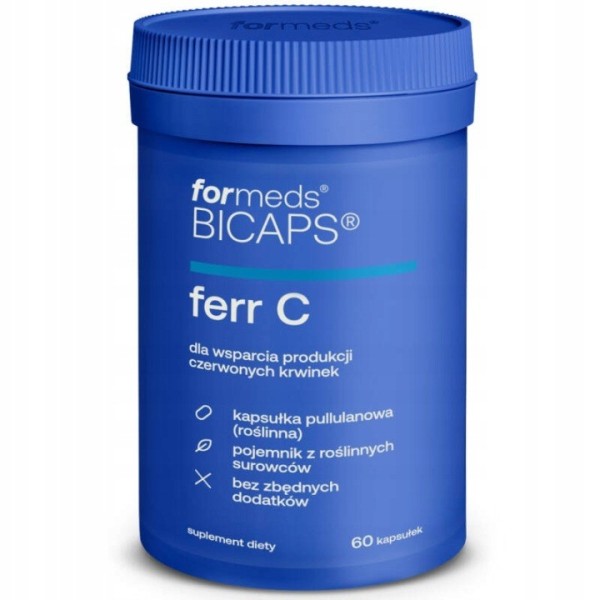 BICAPS FERR C żelazo +wit C 60 kapsułek ForMeds