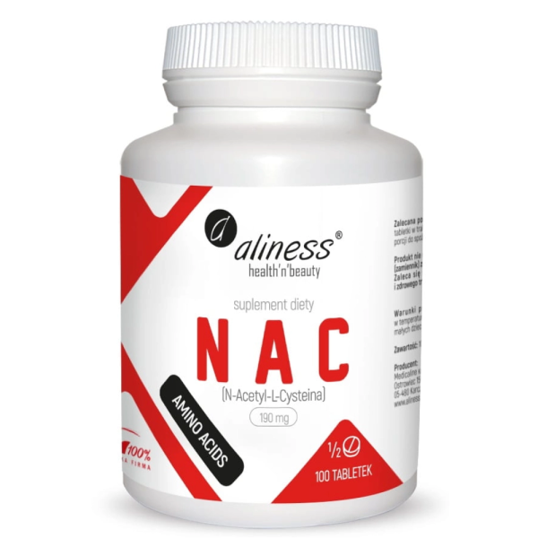 NAC N-Acetyl L-Cysteina 190mg 100tab Aliness