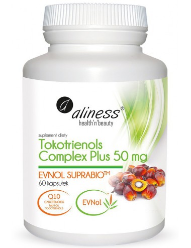 Witamina E (Tokotrienols) Complex Plus 50mg Evnol Suprabio 60kaps Aliness