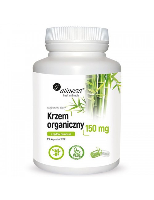 Krzem organiczny z pędów bambusa 150mg 100kaps Aliness