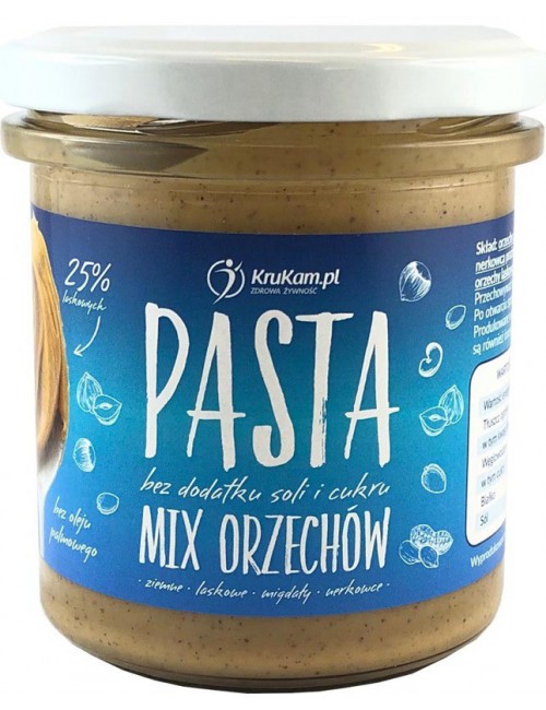 Pasta orzechowa MIX orzechów 300g KruKam